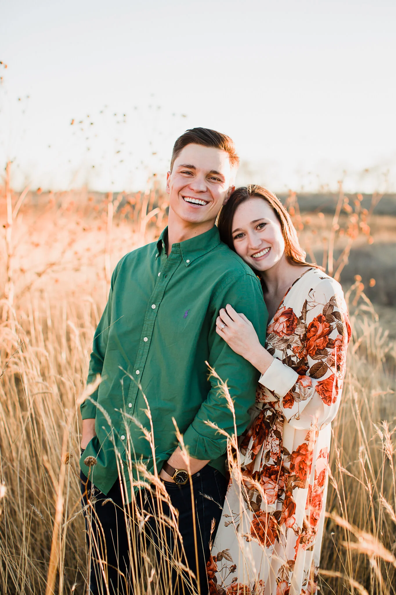Gabriel + Riley | Sunset Engagement Photos in Late Fall