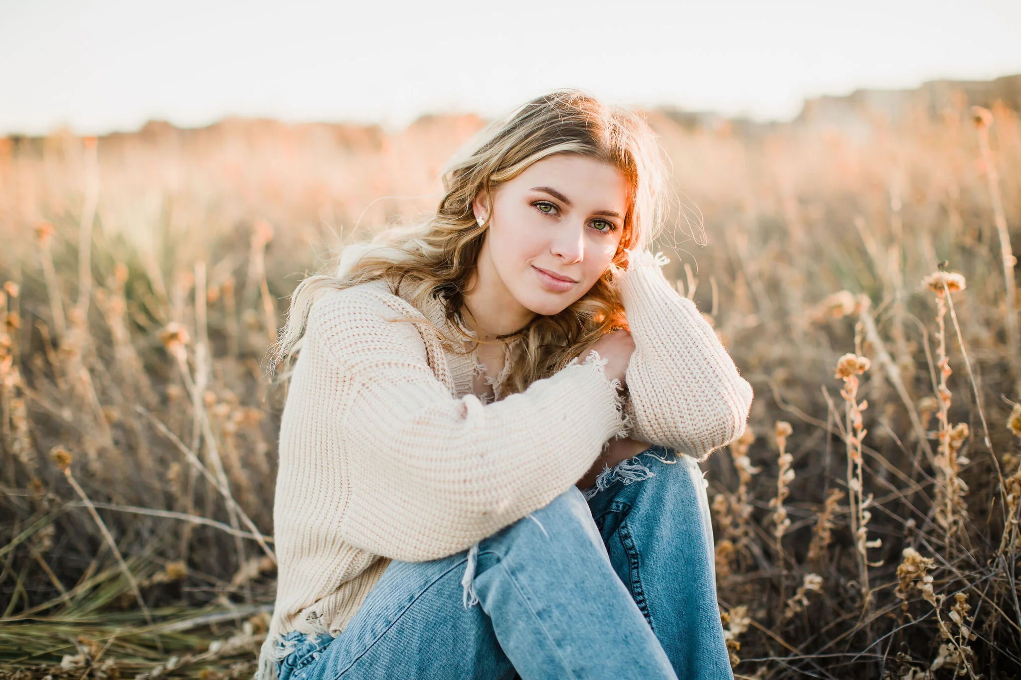 Jenna | Senior Pictures in Downtown Amarillo, Texas at Dusk