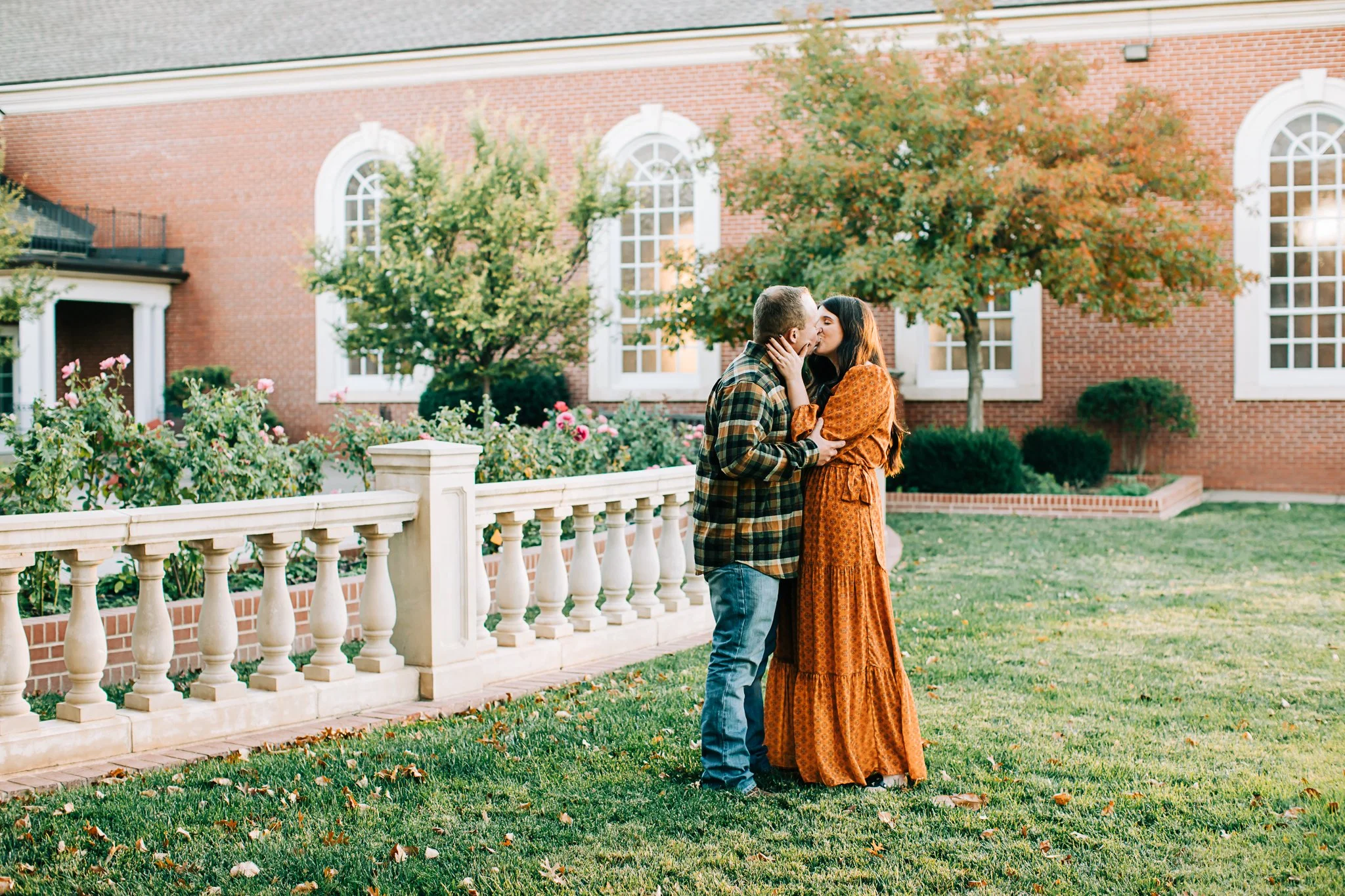 Easton + Becca | Bright Fall Engagement Pictures in Downtown Amarillo