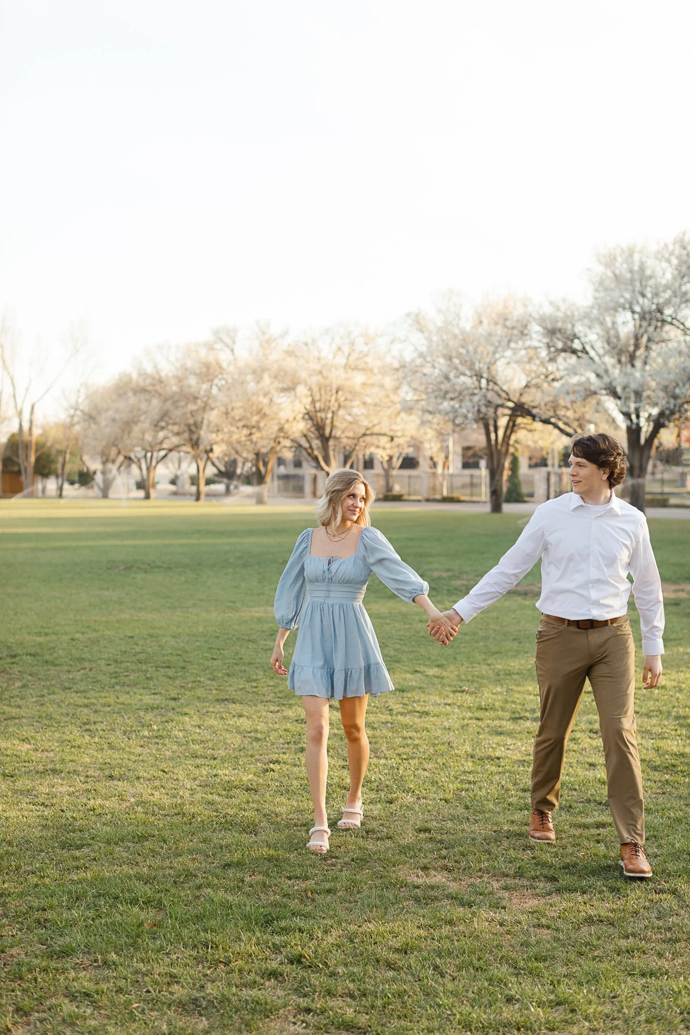 Logan + Sydney | Springtime Engagement Pictures in Downtown Amarillo, Texas