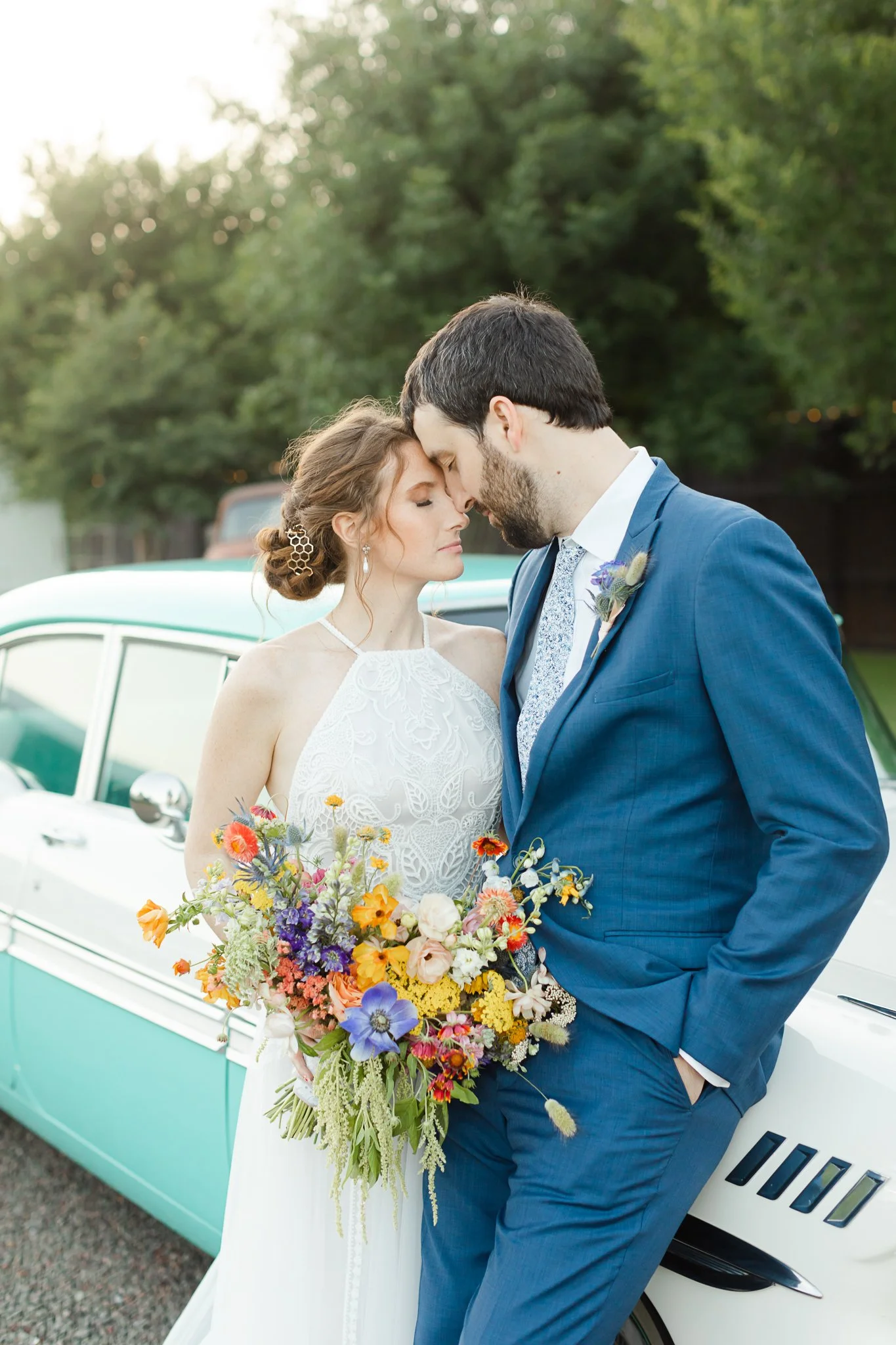 Caleb + Brett | Colorful Wildflower Wedding at Foxtails Event Center in Wellington, Texas
