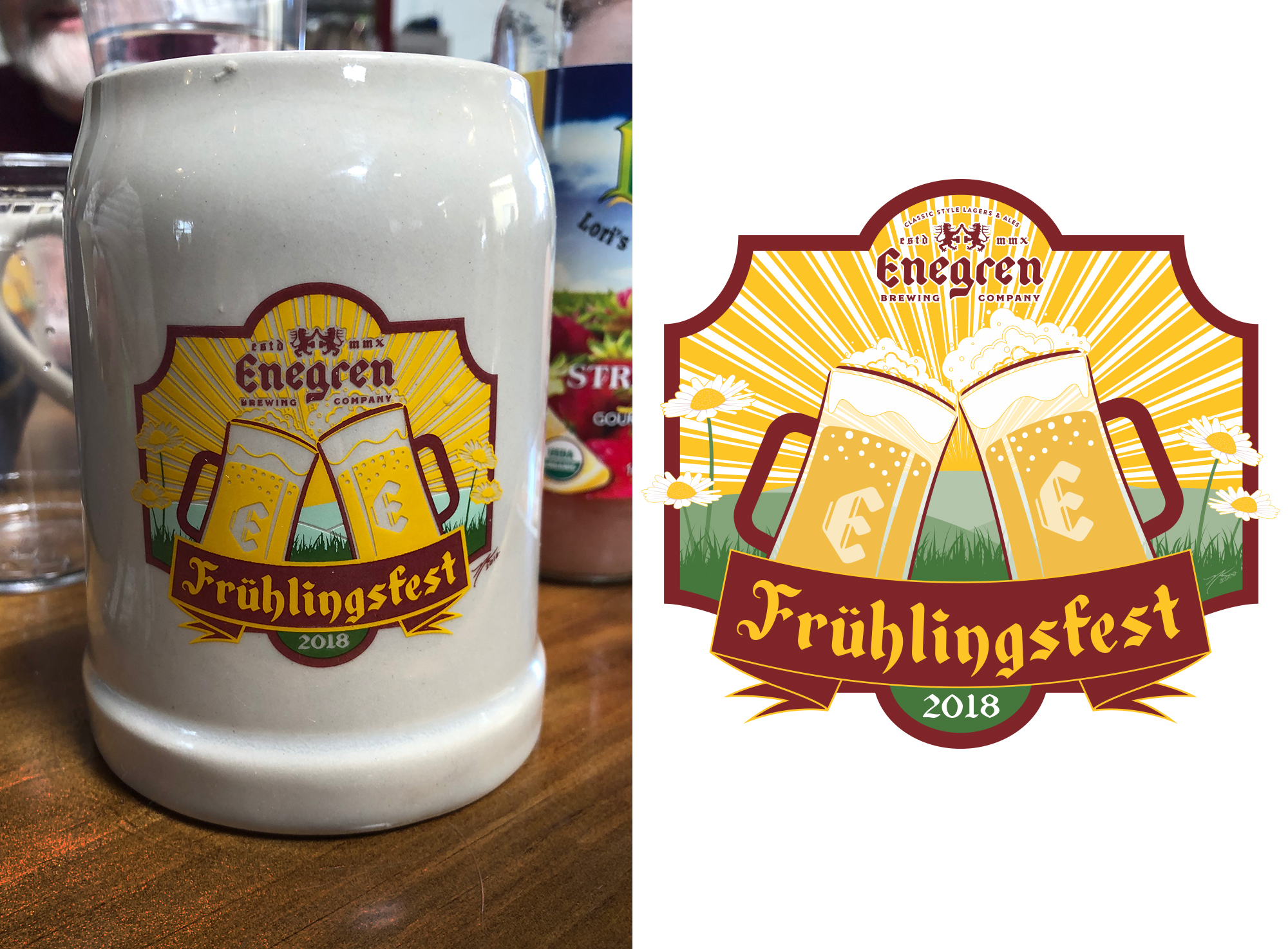 Enegren Brewing Frühlingsfest 2018 Stein Design