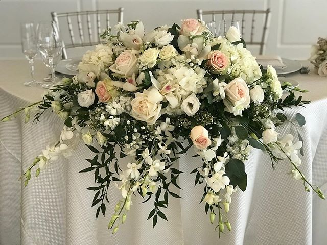 #sweethearttable #weddingflowers #edgewoodgolfclubwedding