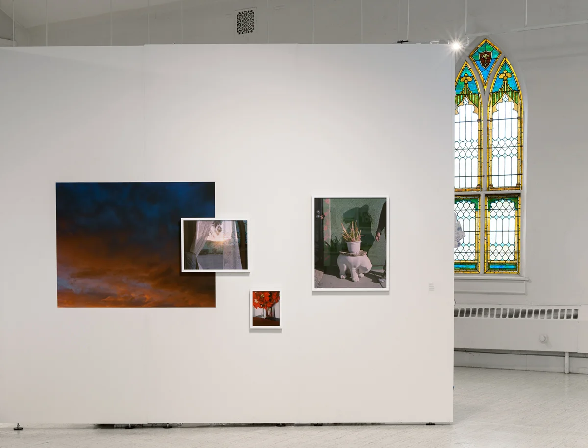 Over Dry Lands installation view, selected works, Newton Art Center. December 2017