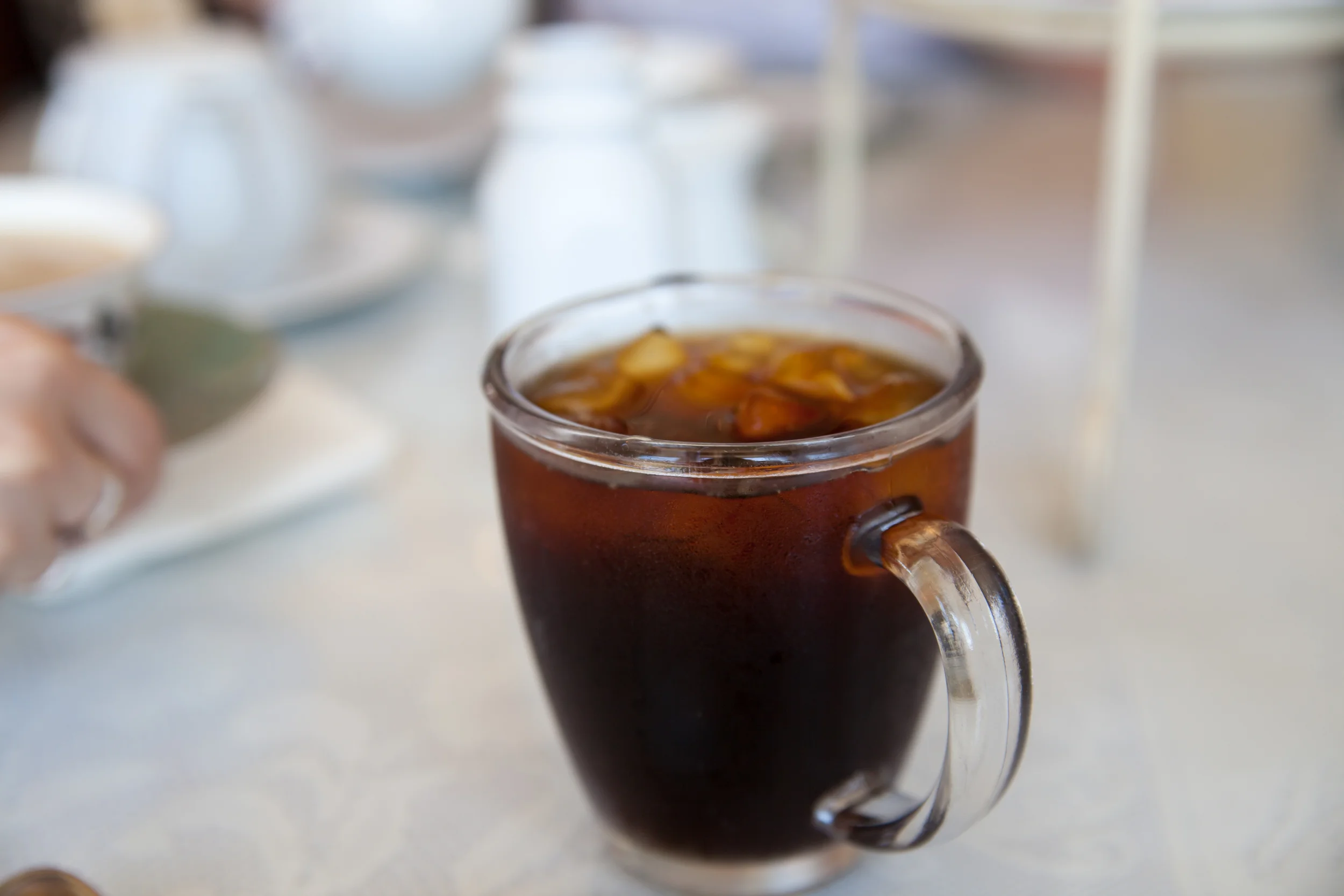 It was about 3000 degrees the day we went, so I got iced coffee. Is that cheating?