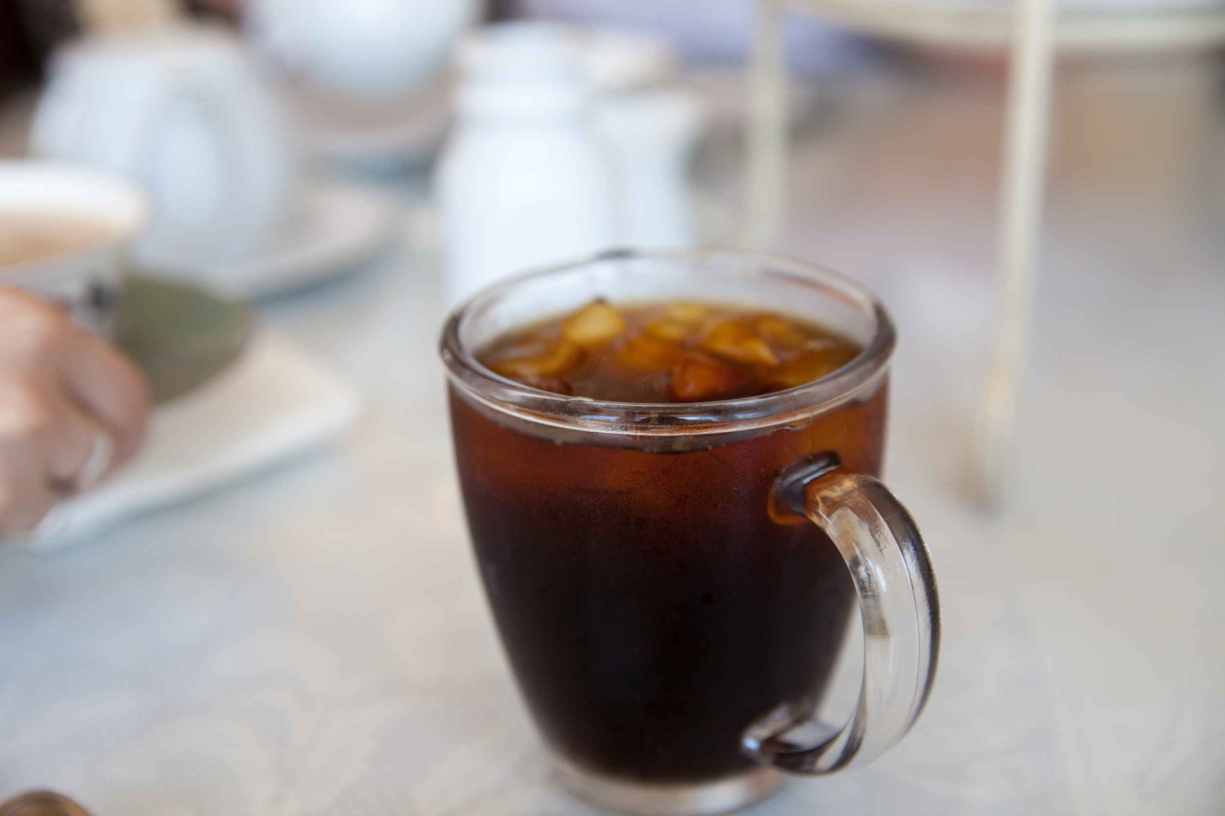 It was about 3000 degrees the day we went, so I got iced coffee. Is that cheating?