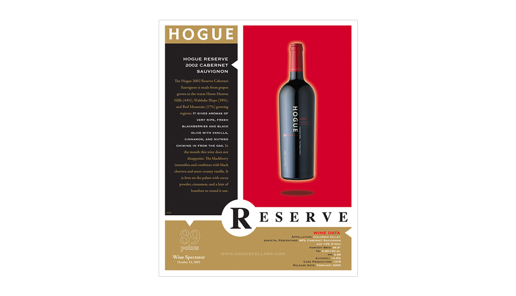 Hogue Reserve Sell Sheet