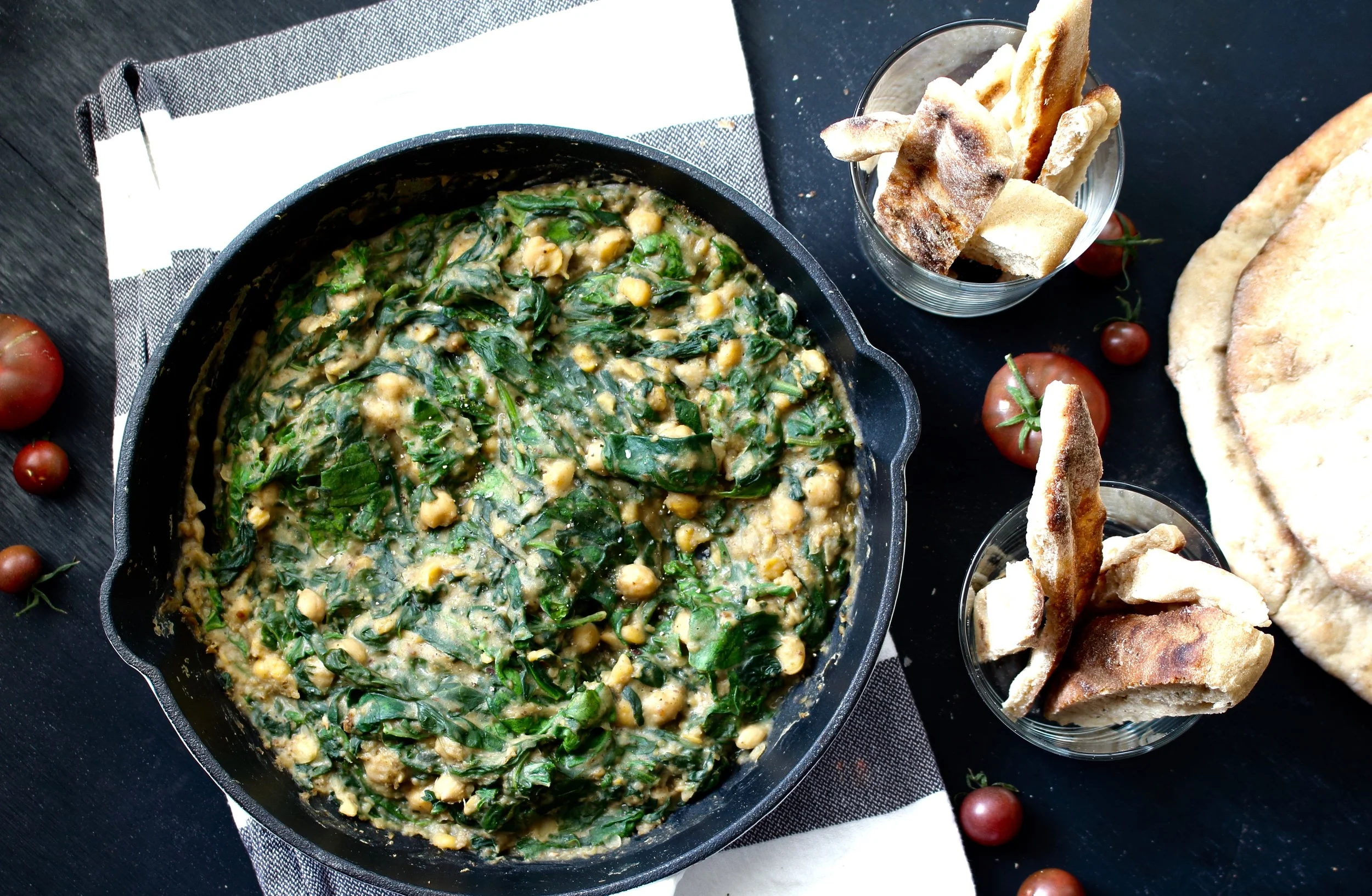 Spinach and Chickpea Cazuela