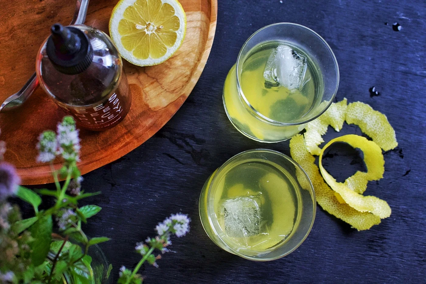 Spicy Bees Knees Cocktail - Cheers to running buddies 