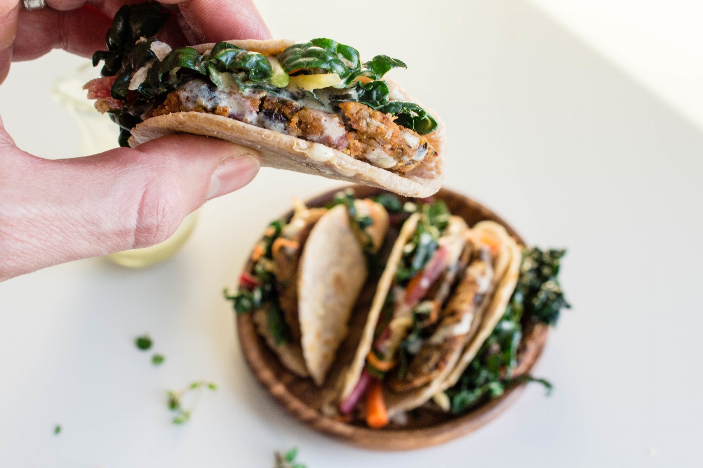 Taco Tuesday: Sweet Potato Black Bean Falafel Tacos + Kale Slaw ...