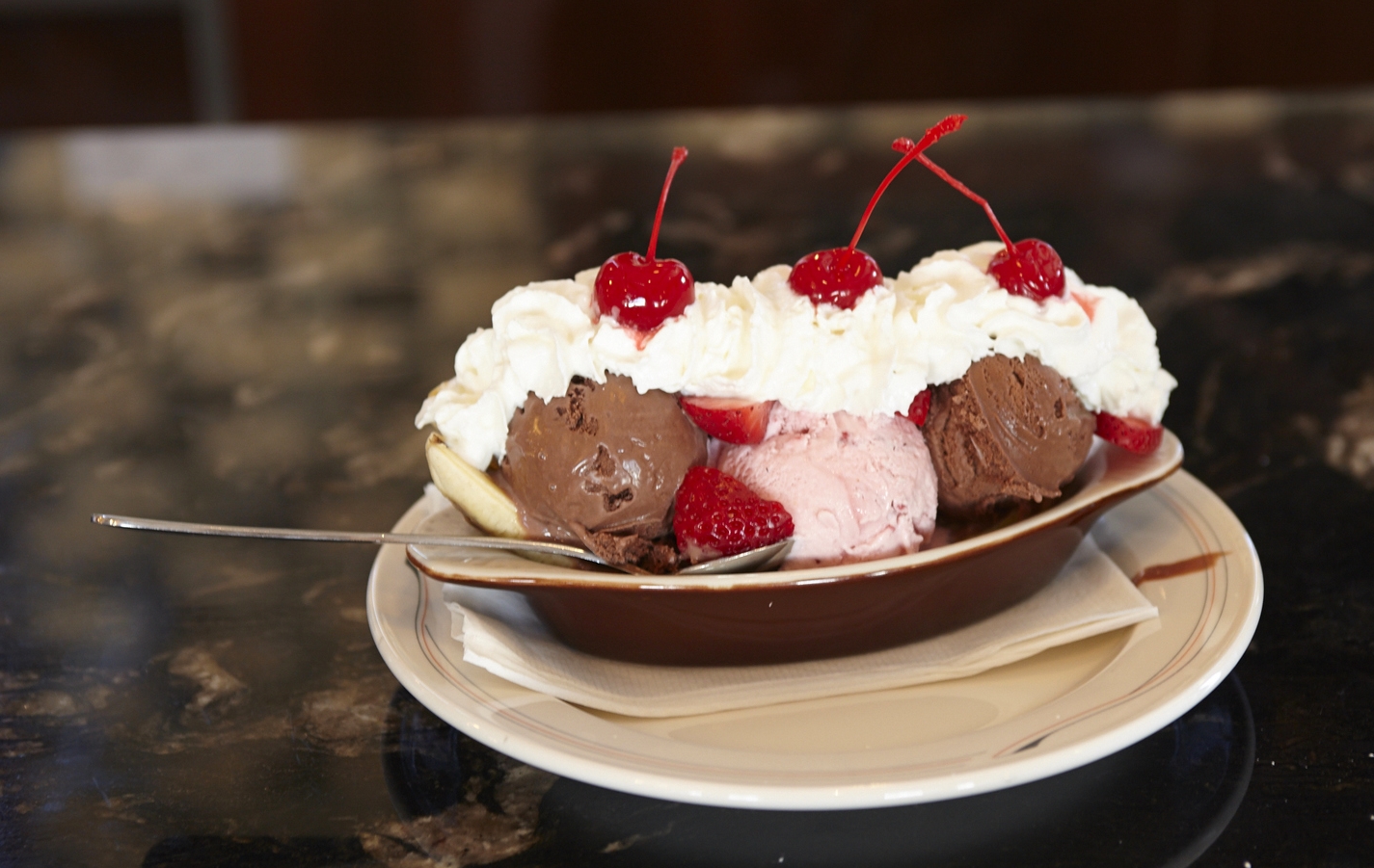 Our awesome Banana Split!