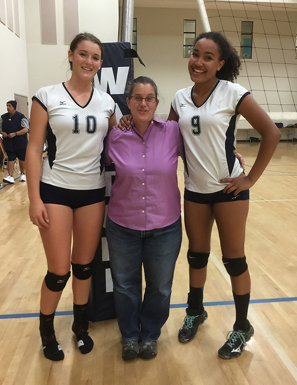 Viola and Jacque (babies number 403 and 410) are in 10th grade and play for the Waldorf High School. They were smaller than me once!!