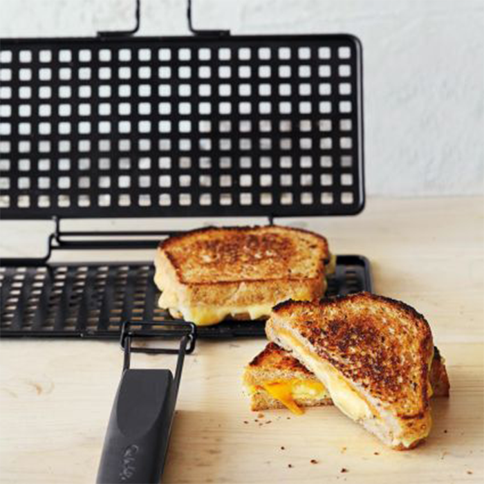      Sur La Table Grilled Cheese Grilling Basket with Recipe Book