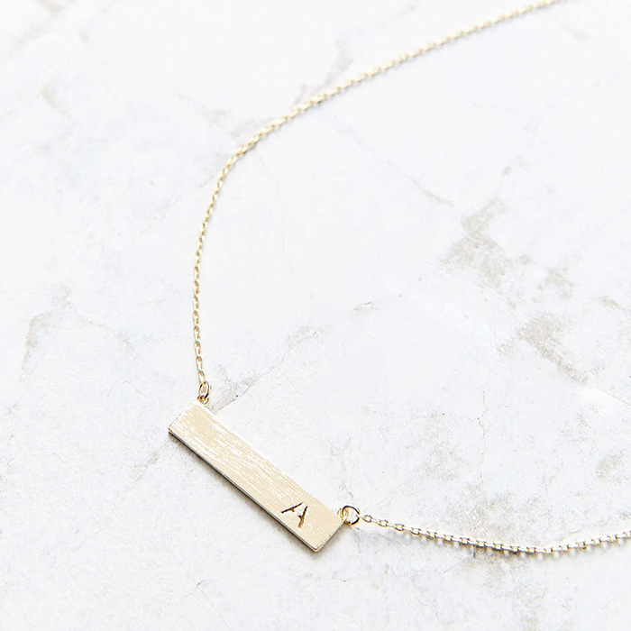 Initial Bar Necklace
