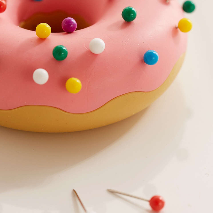 Desk Donut Pushpins + Holder Set