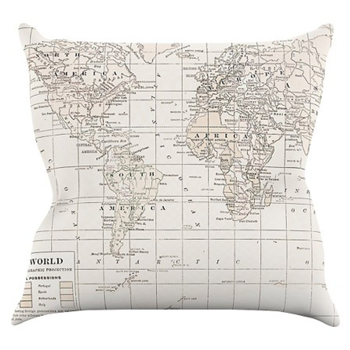 "The Old World Cream" Throw Pillow