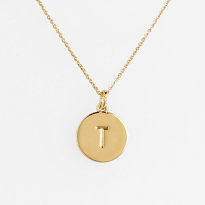 'one in a million' initial pendant necklace