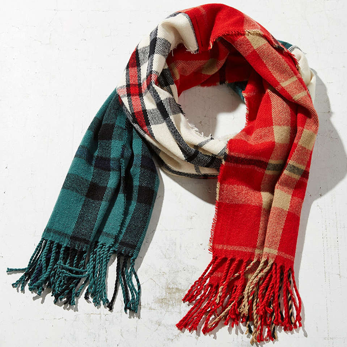 Mixed Plaid Scarf