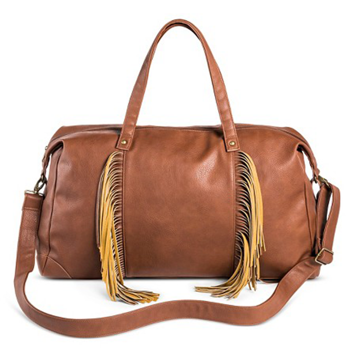 Leather Weekender Handbag 