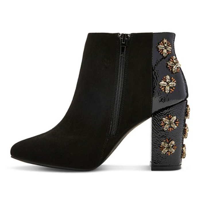 Embellished Heel Ankle Boots