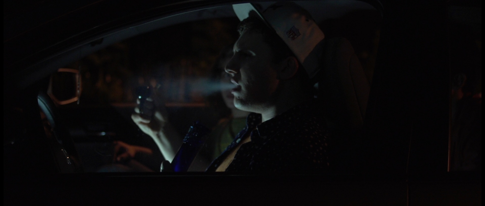  Most of the film is an extended night scene when the three main characters go out to smoke in their car. Since the scene takes a lot of twists and turns we ended&nbsp;up shooting practically 360 degrees around the vehicle. This is just one of the sh