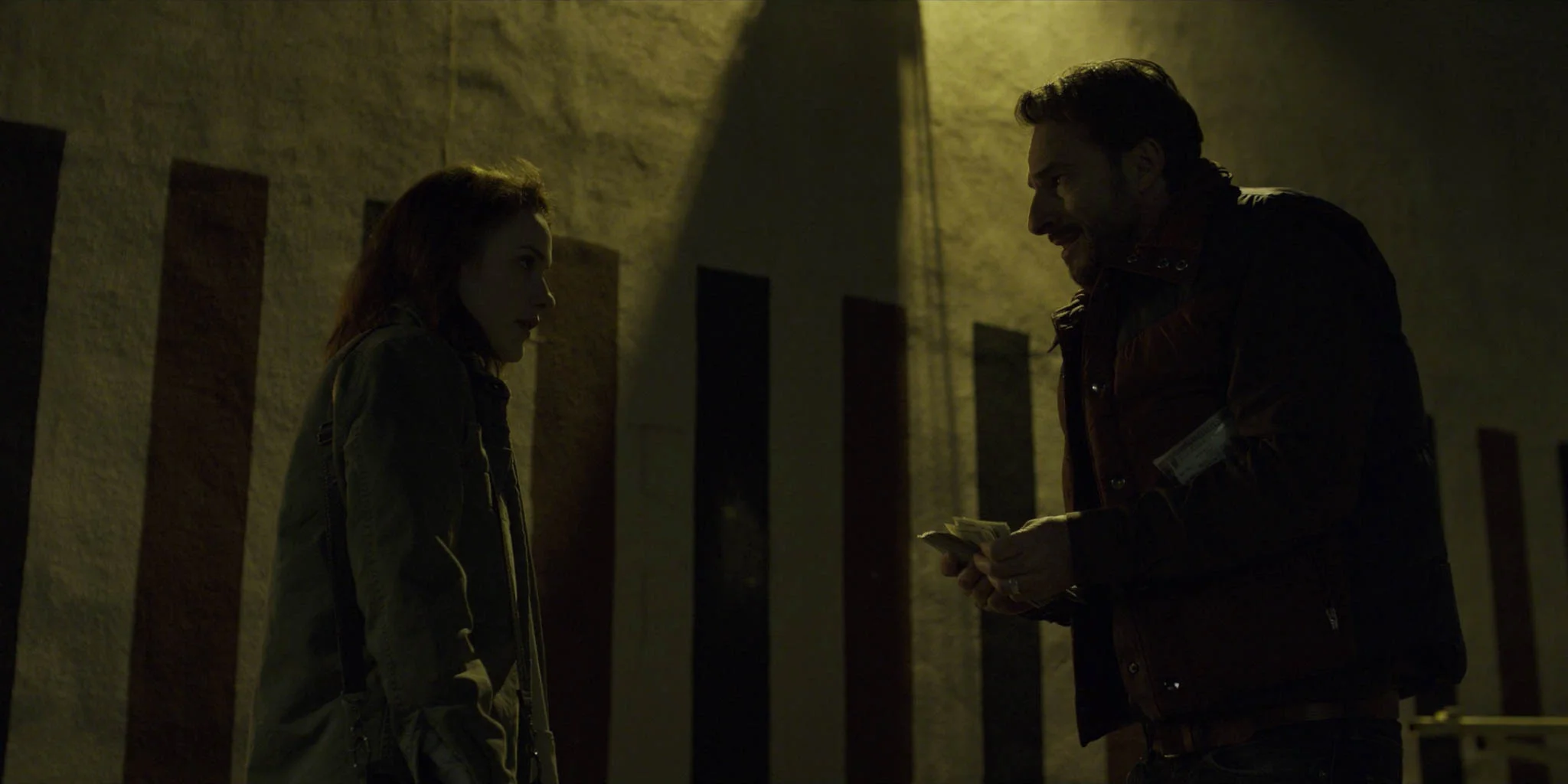 The low angle here gives tension to this interaction.