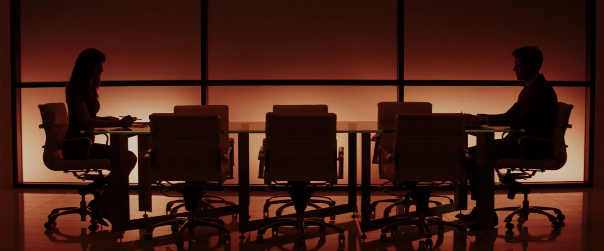 In this scene, McGarvey lets the lighting do the talking.