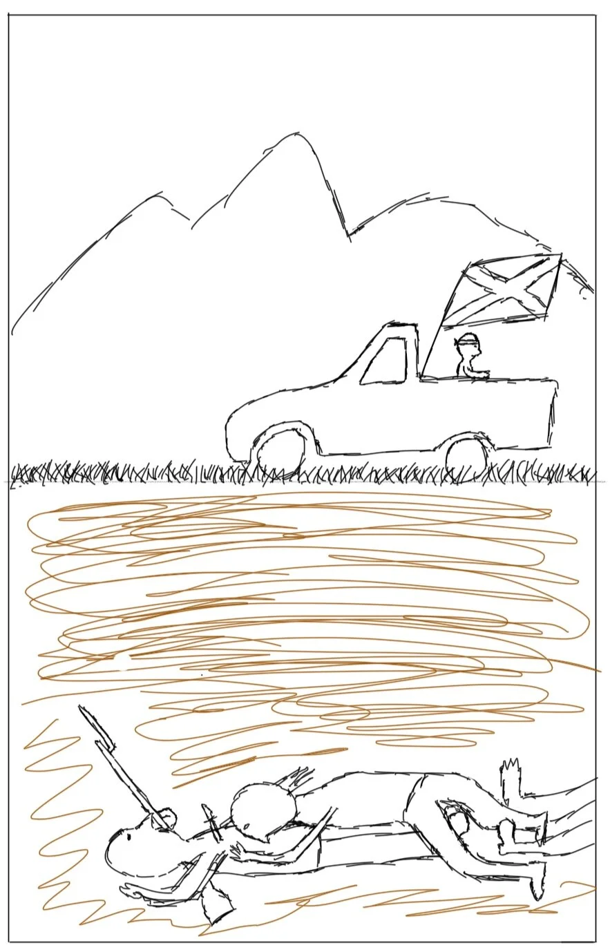 My original sketch of this concept.