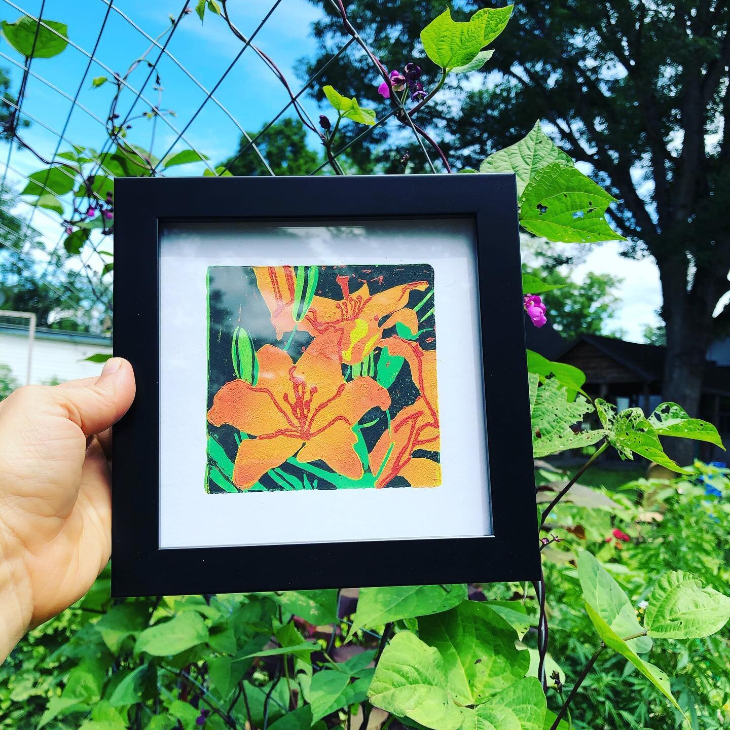 All framed up and out in the wild! I think I want to do more flowers. Flowers belong inside and out. Flowers are healing for your head. #moreflowersmorelove