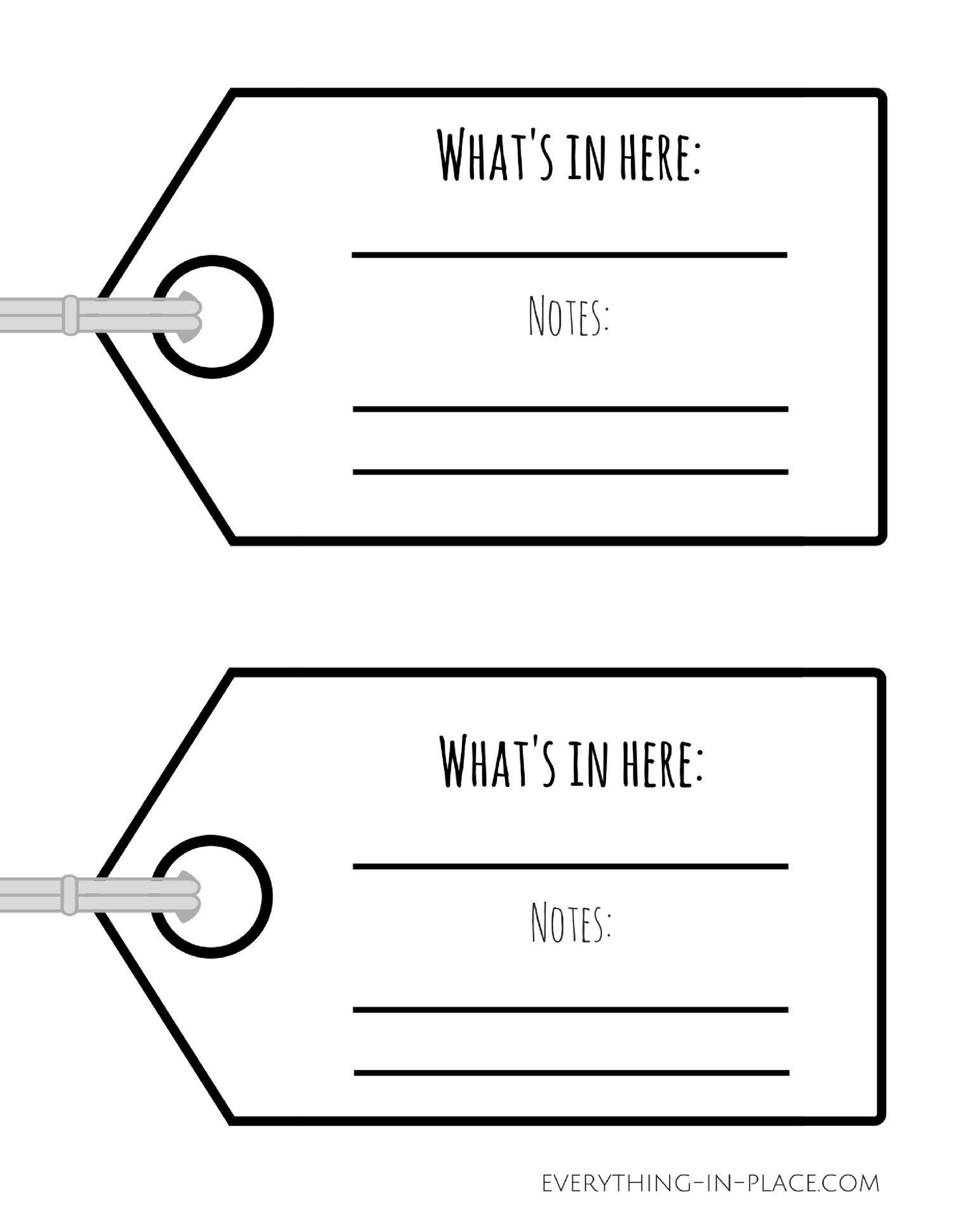 Free Printables — Everything in Place