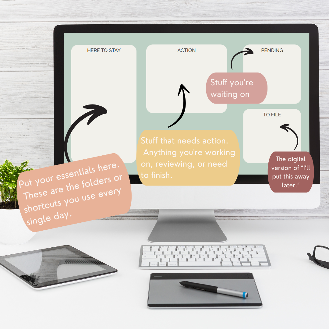 Minimalist Desktop Organizer Wallpaper Bundle – 5 Aesthetic Colors ...
