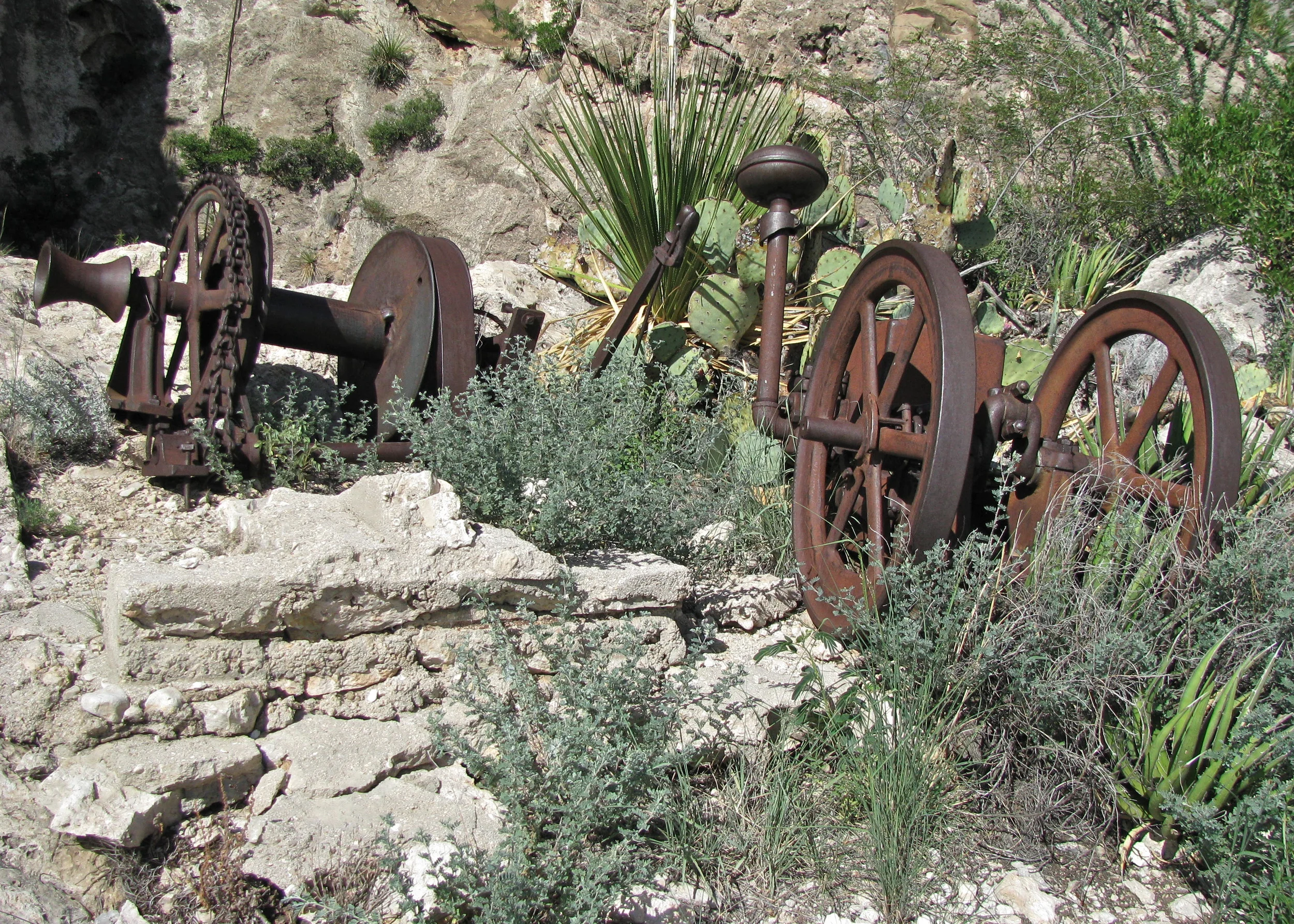 Ogle Cave guano-mining winch