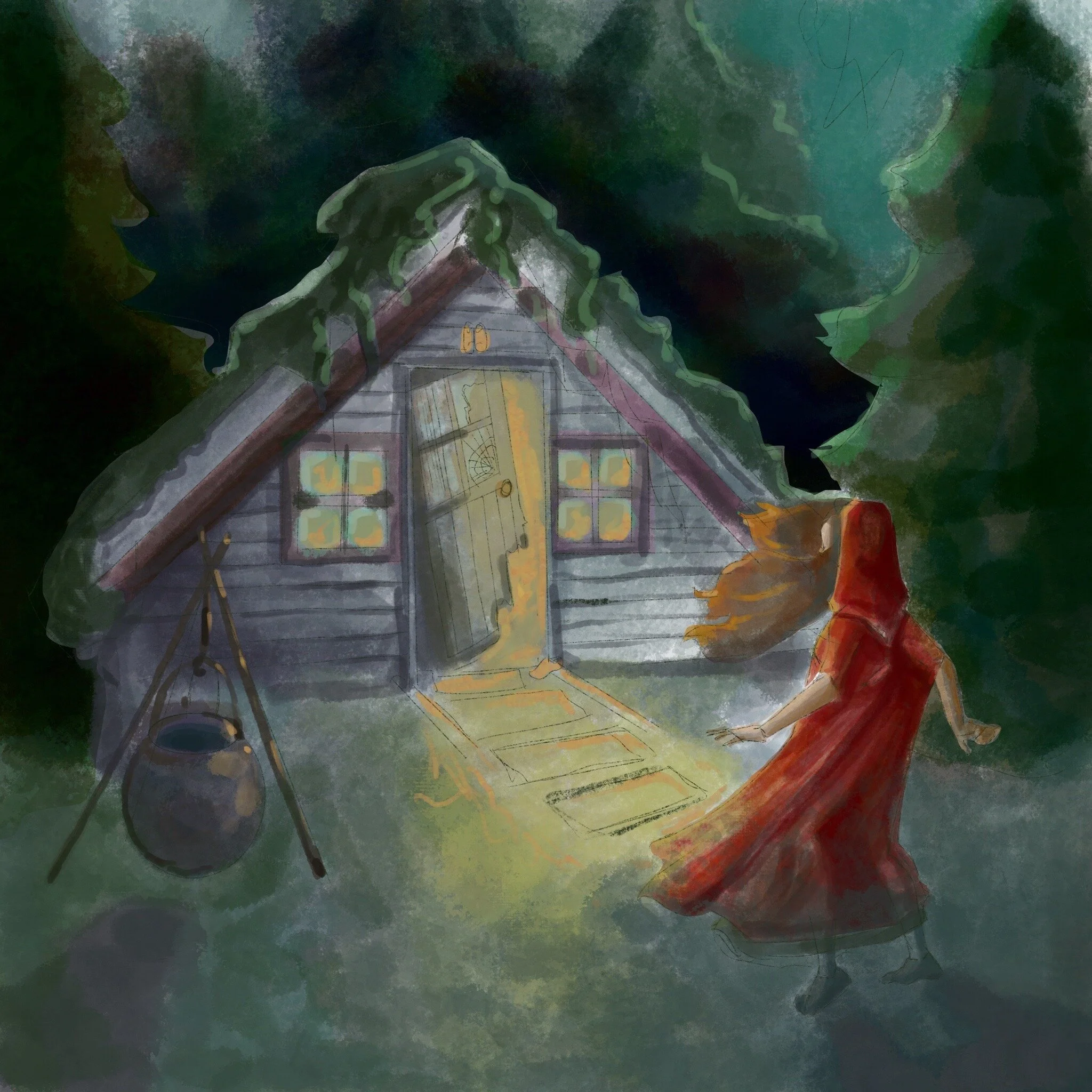 August 2020 Little Red Riding illustrations