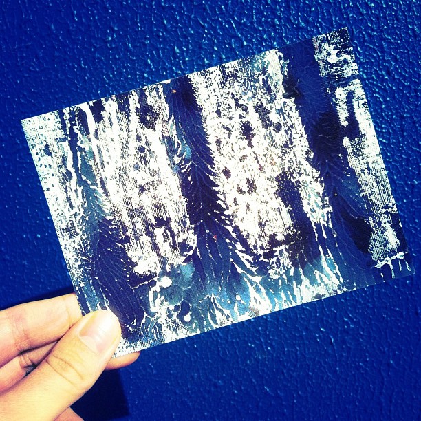 2013 L iberate Your Art Postcard with an acrylic painting by Carlyn Clark 
