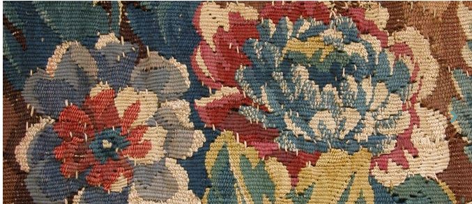 Portuguese textile scrap that I used for color inspiration.