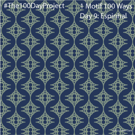 The 100 Day Project - Day 9 of My "1 Motif 100 Ways" Pattern Series