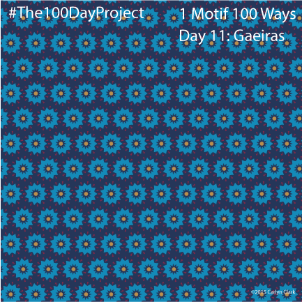 The 100 Day Project - Day 11 of My "1 Motif 100 Ways" Pattern Series