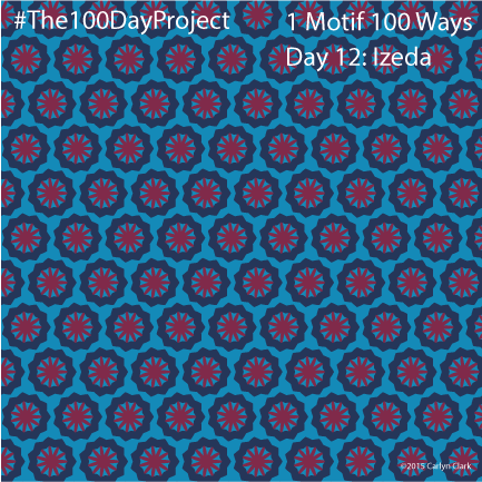 The 100 Day Project - Day 12 of My "1 Motif 100 Ways" Pattern Series