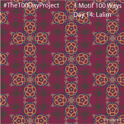 The 100 Day Project - Day 14 of My "1 Motif 100 Ways" Pattern Series