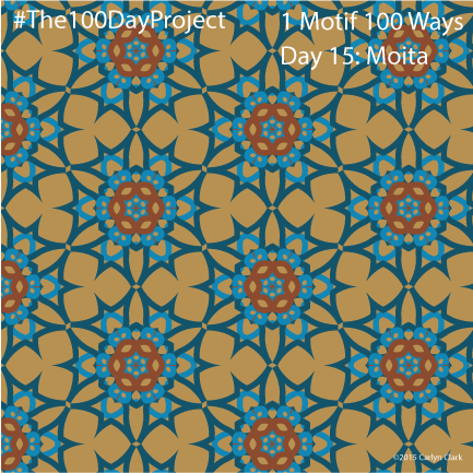 The 100 Day Project - Day 15 of My "1 Motif 100 Ways" Pattern Series