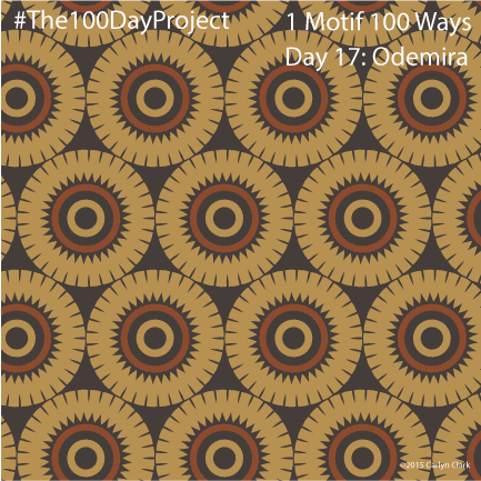 The 100 Day Project - Day 17 of My "1 Motif 100 Ways" Pattern Series