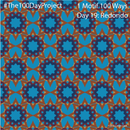 The 100 Day Project - Day 19 of My "1 Motif 100 Ways" Pattern Series
