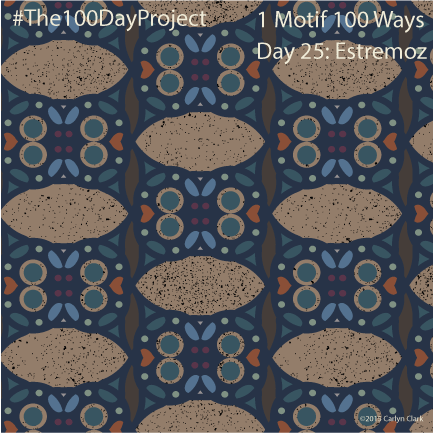 The 100 Day Project - Day 25 of My "1 Motif 100 Ways" Pattern Series