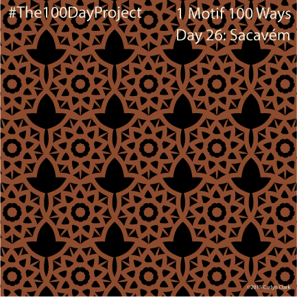 " Sacavém ", by Carlyn Clark of "The 1 Motif 100 Ways" series for day 26 of "The 100 Day Project"