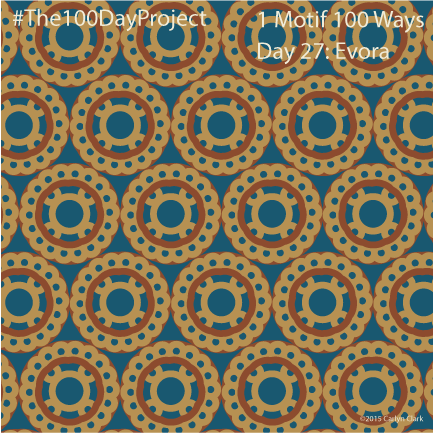 The 100 Day Project - Day 27 of My "1 Motif 100 Ways" Pattern Series