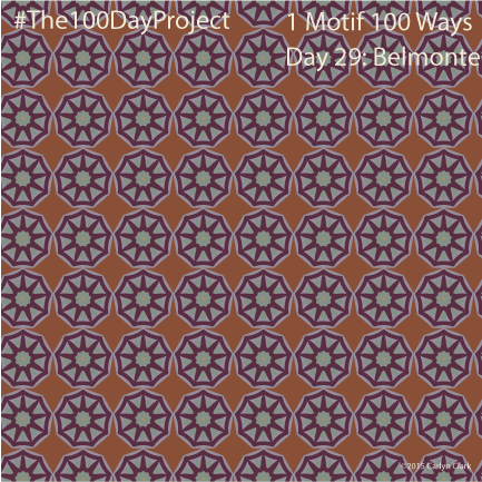 The 100 Day Project - Day 29 of My "1 Motif 100 Ways" Pattern Series