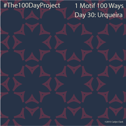 The 100 Day Project - Day 30 of My "1 Motif 100 Ways" Pattern Series