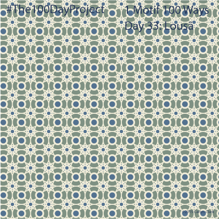 The 100 Day Project - Day 33 of My "1 Motif 100 Ways" Pattern Series