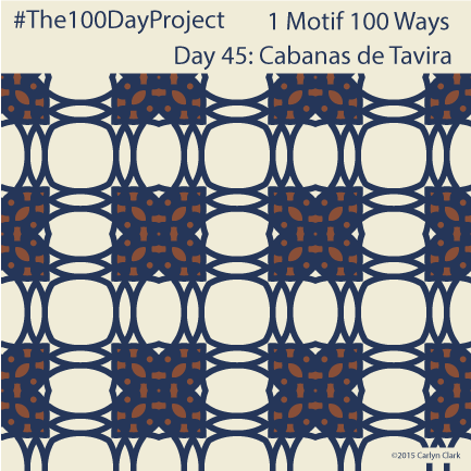 The 100 Day Project - Day 45 of My "1 Motif 100 Ways" Pattern Series