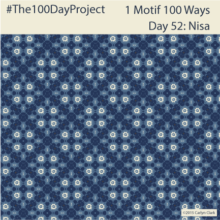 The 100 Day Project - Day 52 of My "1 Motif 100 Ways" Pattern Series
